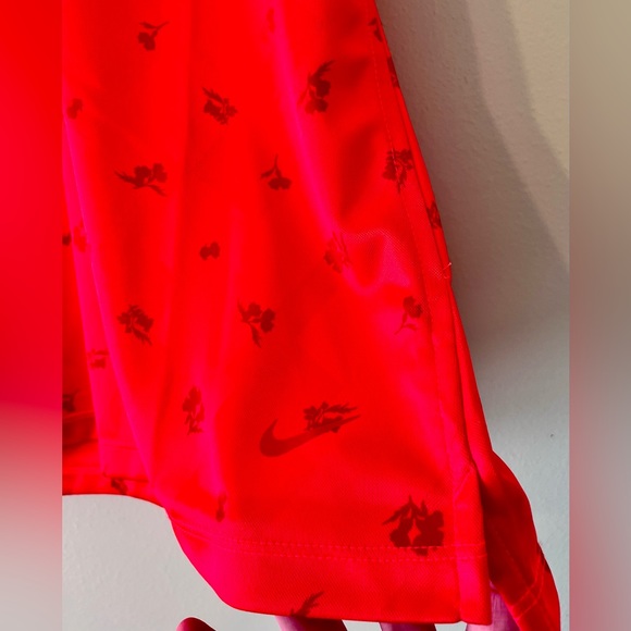 Nike Dri-Fit Slim Fit Athletic Floral Red Monochrome Sleeveless Shirt Tank. M. - Picture 7 of 17